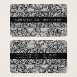 Cartão de visita CINZA CABLE KNIT 3.5x2
