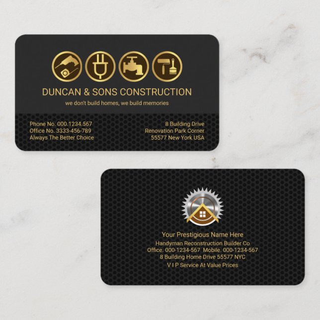 Cartão De Visita Cinza Camadas de Malha Preta com Fio para Disposit (Frente/Verso)