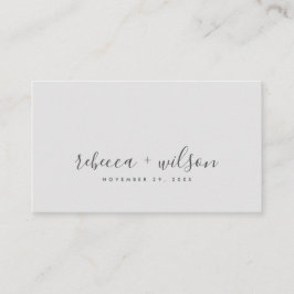 CARTÃO DE VISITA CINZA CLEAN CLEAN CLEAN LIGHT CASAMENTO MINIMAL OB