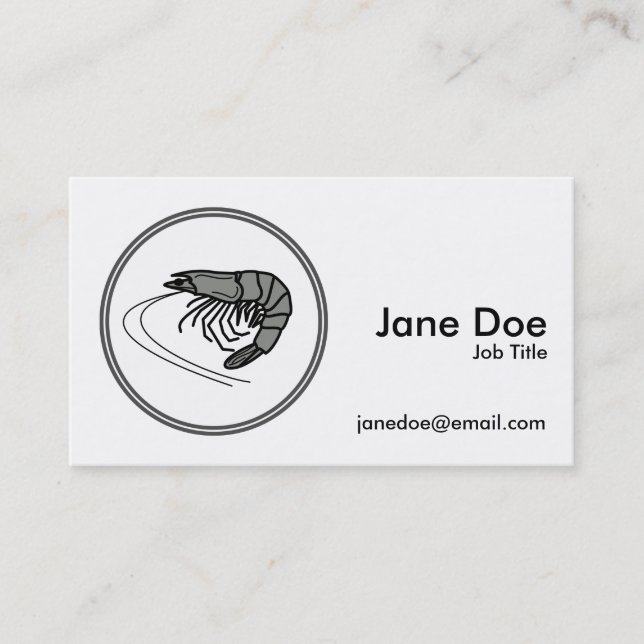 Cartão De Visita Cinza - Colheita De Caranguejo De Peixes (Frente)