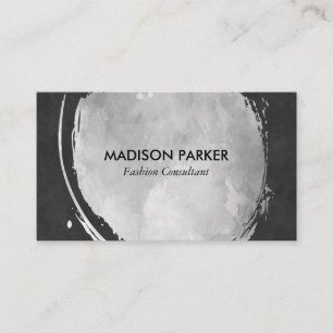 Cartão De Visita Cinza Contemporânea Molho-d-Água Bruto