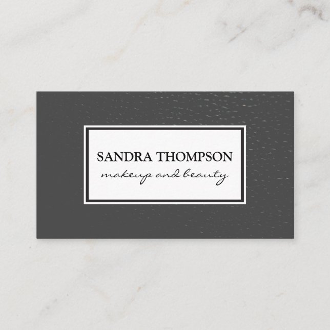 Cartão De Visita Cinza Contemporânea / Quadro Branco (Frente)