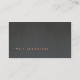 CARTÃO DE VISITA CINZA DE AÇO SIMPLES ELEGANTE ESCOLA PRETA