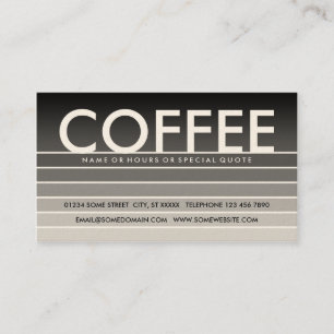 Cartão De Visita cinza de COFFEE