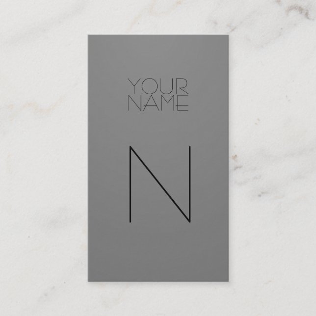 Cartão De Visita Cinza de moda (Frente)