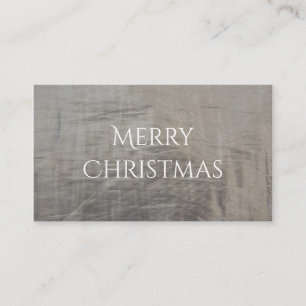 Cartão De Visita Cinza de Prata Procura de Tecido