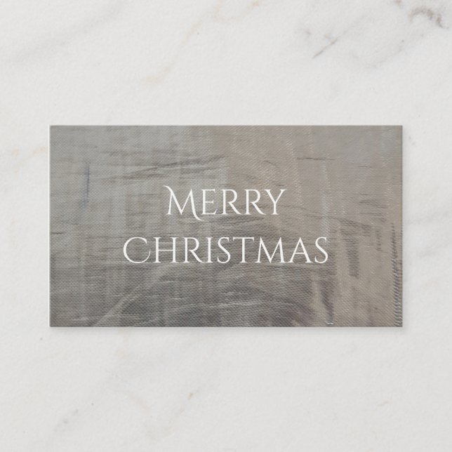 Cartão De Visita Cinza de Prata Procura de Tecido (Frente)