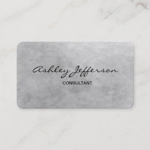 Cartão De Visita Cinza de tendências de script de Na moda profissio