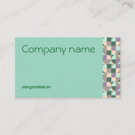 Cartão De Visita Cinza de turquesa verde triangular QR