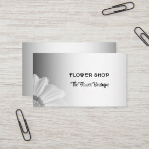 Cartão De Visita Cinza Desfocada Fundo Desfocado Gerbera Flor
