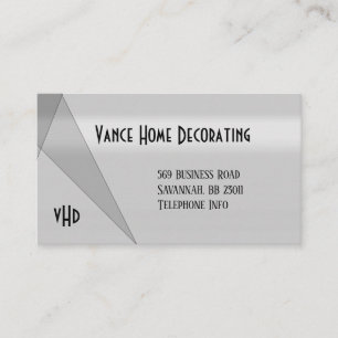 Cartão De Visita Cinza Design Geométrico Moderno