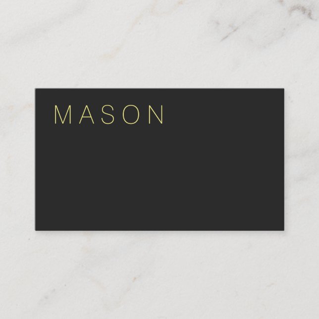 Cartão De Visita Cinza Escuro (Frente)