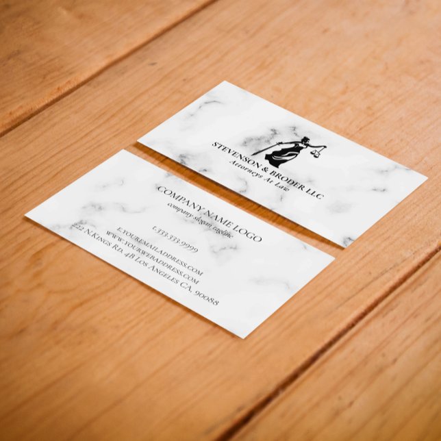 Cartão De Visita Cinza Faux Marble Silver Veins (Criador carregado)