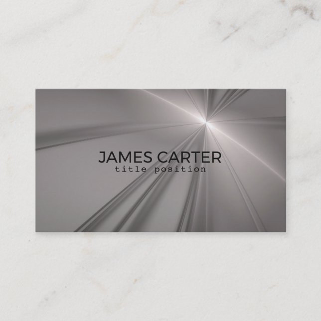 Cartão De Visita Cinza Fractal (Frente)