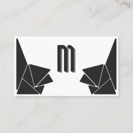Cartão De Visita Cinza legante triângulos negros azulejos mosaicos