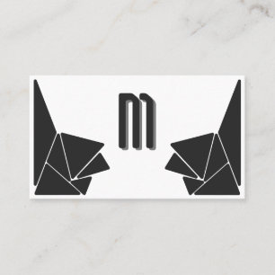 Cartão De Visita Cinza legante triângulos negros azulejos mosaicos