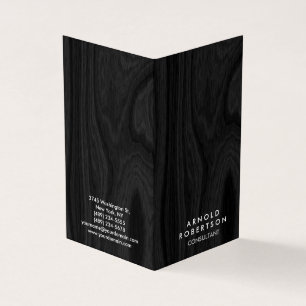 Cartão De Visita Cinza Mínima de Madeira Chão Moderno Elegante