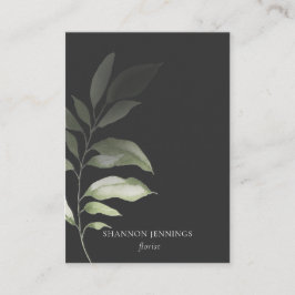 Cartão De Visita Cinza Mínima Moderna de Molercola Verde