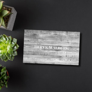 Cartão De Visita Cinza Moderna Profissional de Driftwood