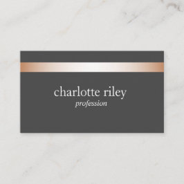 Cartão De Visita Cinza | Na moda de distribuição Dourada Rosa moder