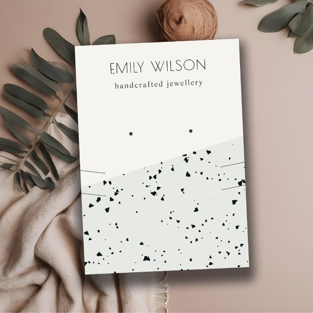 Cartão De Visita Cinza Negra Textura Estanjada Arrefecendo Colar (Criador carregado)