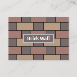 Cartão De Visita Cinza Peach Parede Brick Rosa