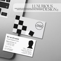 Cinza preta de placa-essência com logotipo e foto