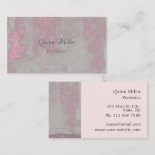 Cartão De Visita Cinza rosa na moda artística moderna n.o 42