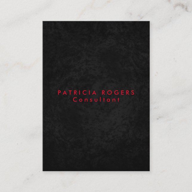 Cartão De Visita Cinza sofisticada, Black Red Professional (Frente)