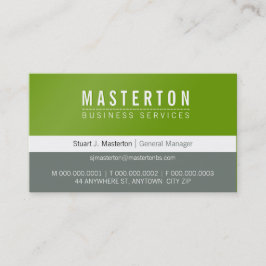 Cartão De Visita CINZA verde simples de grama simples e simples da 