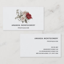 Cinza Vermelha e Buquê da Flor Cream Boho