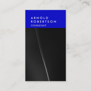 Cartão De Visita Cinza Vertical de Tendência Azul de Onda