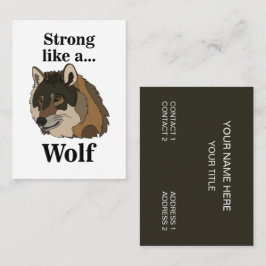 Cartão De Visita Cinza Wolf