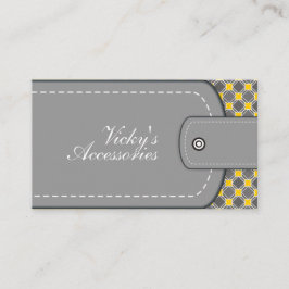 Cartão De Visita Cinzas, aparência de couro amarelo e retrorreflect