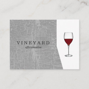 Cartão De Visita Cinzas da textura com vidro de vinho
