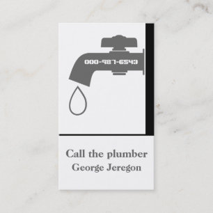 Cartão De Visita Cinzas de canalização, canalização de toque ocular