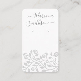 Cartão De Visita Cinzas de código QR personalizadas Barras brancas