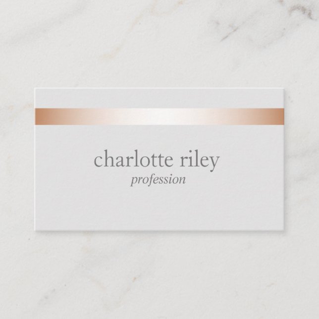 Cartão De Visita Cinzas de prata | Na moda de distribuição Dourada  (Frente)