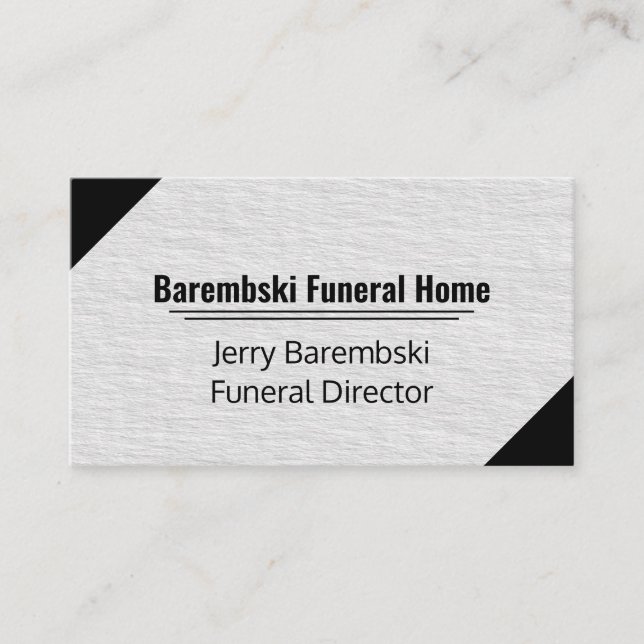 Cartão De Visita Cinzas de textura falsa moderna e negra (Frente)