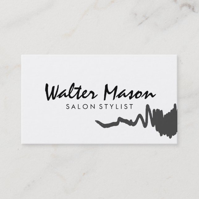 Cartão De Visita Cinzas escovas artísticas (Frente)