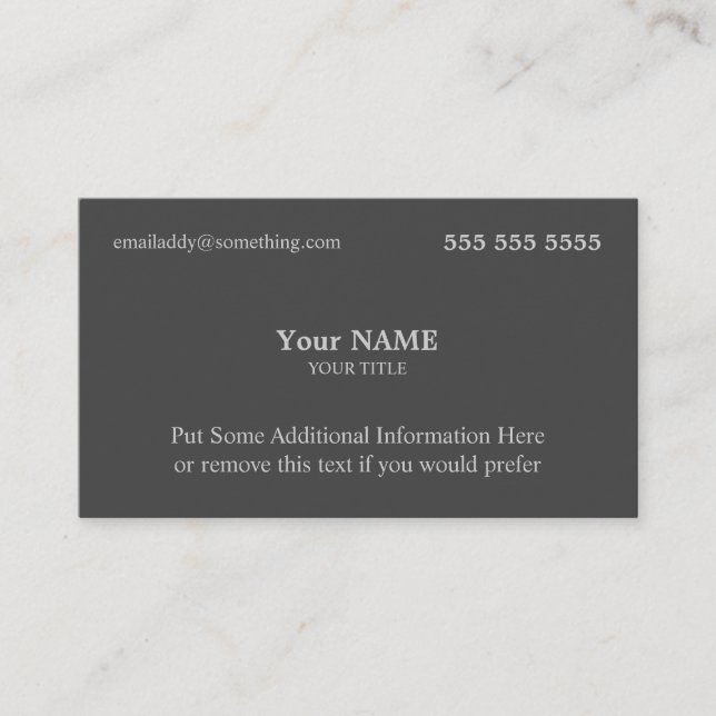 Cartão De Visita Cinzas executivas (Frente)