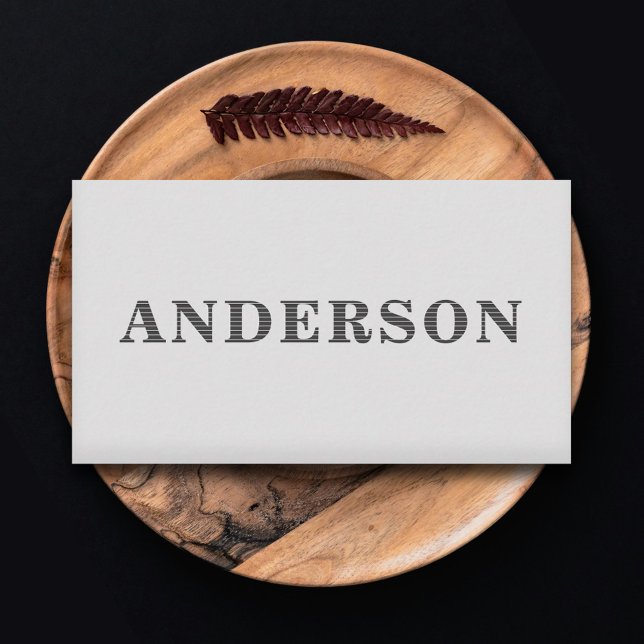 Cartão De Visita Cinzas Finas Minimalistas (Minimalist Thin Striped Gray Business Card)