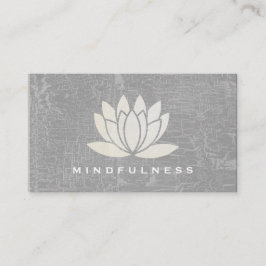Cartão De Visita Cinzas Marmoreadas com Flor Moderno Lotus