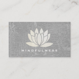 Cartão De Visita Cinzas marmoreadas modernas da flor de Lotus