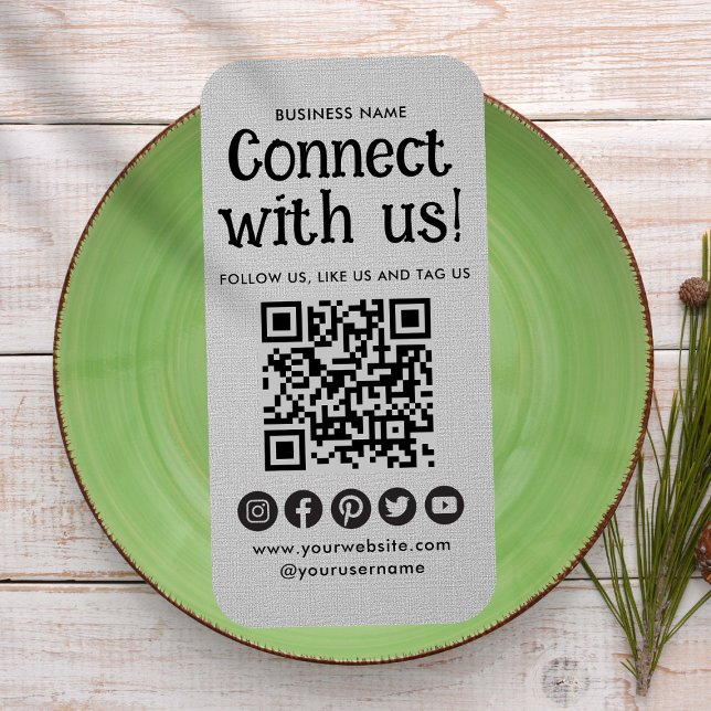 Cartão De Visita Cinzas modernas do site de mídia social profission (Criador carregado)