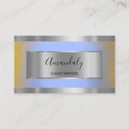 Cartão De Visita Cinzas Prateadas Profissionais Com Moldura De Ombr