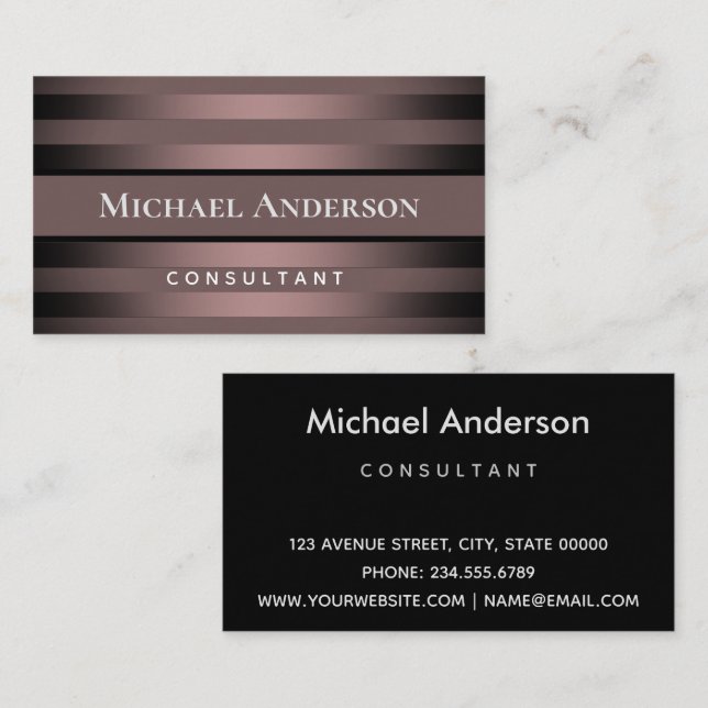 Cartão De Visita Cinzas, riscadas, gradiente, cinzas, simples, mín (Frente/Verso)