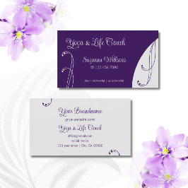 Cartão De Visita Cinzas roxas e leves Ornamentado esmagada ornament