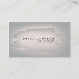 Cartão De Visita Cinzas simples elegantes do preto do Splatter da