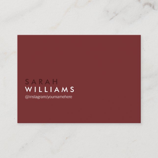 Cartão De Visita Cinzas Vermelhas Profundas Profissionais Elegantes (Frente)